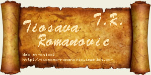 Tiosava Romanović vizit kartica